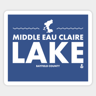 Bayfield County, Wisconsin - Middle Eau Claire Lake Magnet